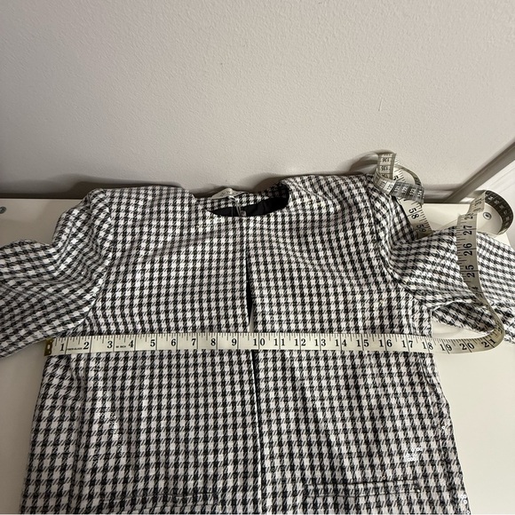 Wayf Kennedy Sequined Houndstooth Jacket Black and White NWT - Picture 9 of 10